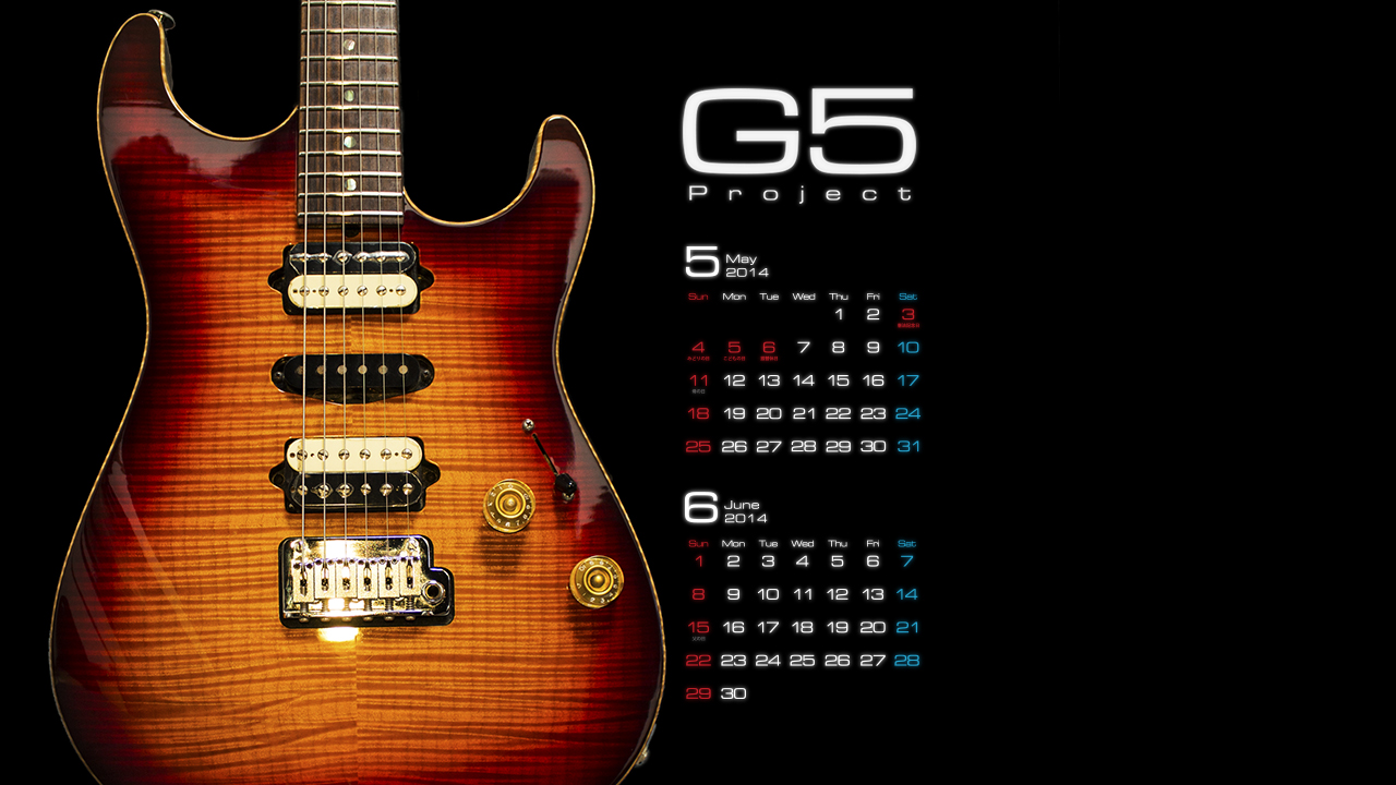 G5 2014 calendar wallpaper更新